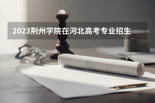 2023荆州学院在河北高考专业招生计划人数