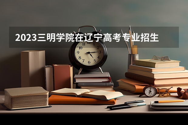2023三明学院在辽宁高考专业招生计划人数