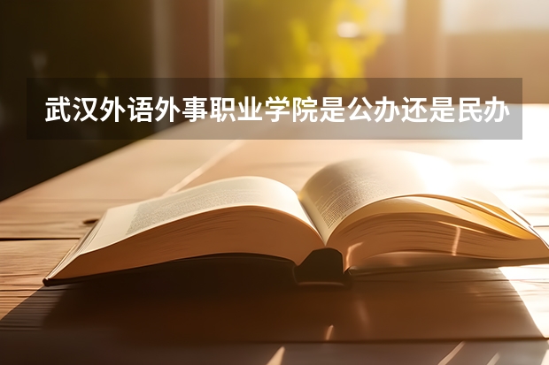 武汉外语外事职业学院是公办还是民办院校