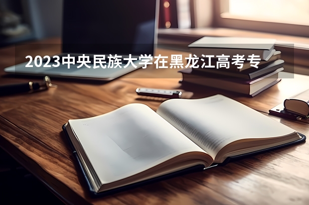 2023中央民族大学在黑龙江高考专业招生计划人数