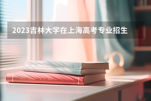 2023吉林大学在上海高考专业招生计划人数