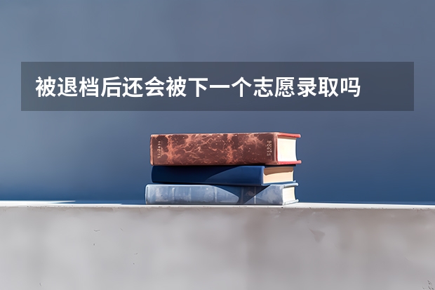 被退档后还会被下一个志愿录取吗