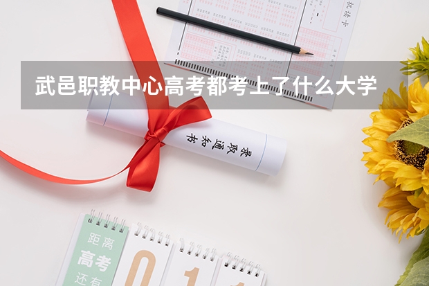 武邑职教中心高考都考上了什么大学