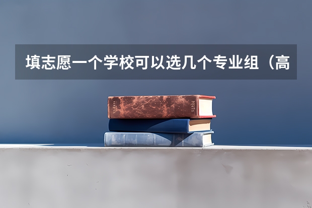 填志愿一个学校可以选几个专业组（高考志愿可以填报几个专业）