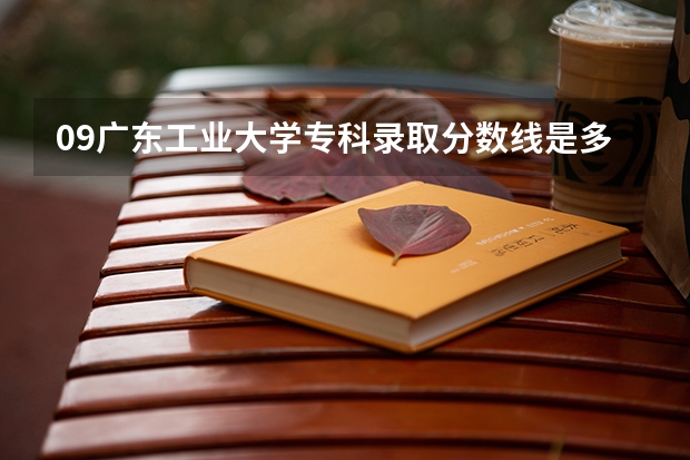 09广东工业大学专科录取分数线是多少？
