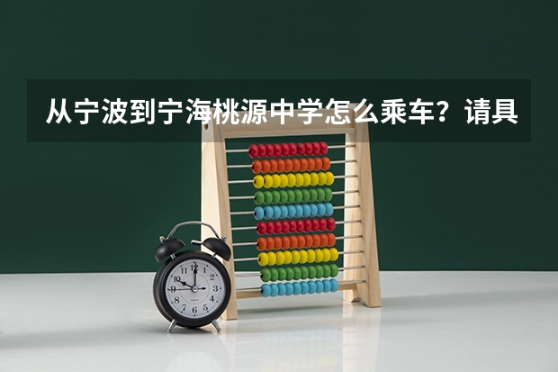 从宁波到宁海桃源中学怎么乘车？请具体一点。