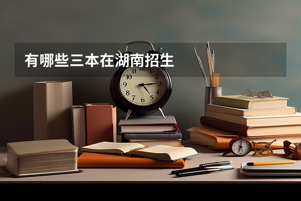 有哪些三本在湖南招生
