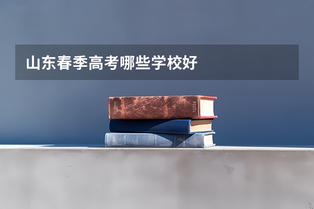 山东春季高考哪些学校好