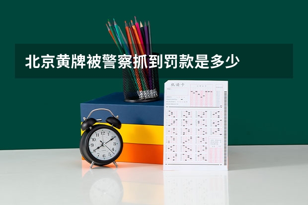 北京黄牌被警察抓到罚款是多少