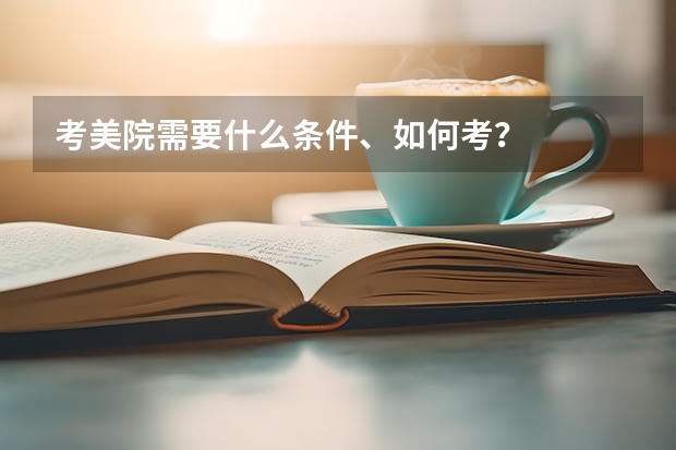 考美院需要什么条件、如何考？