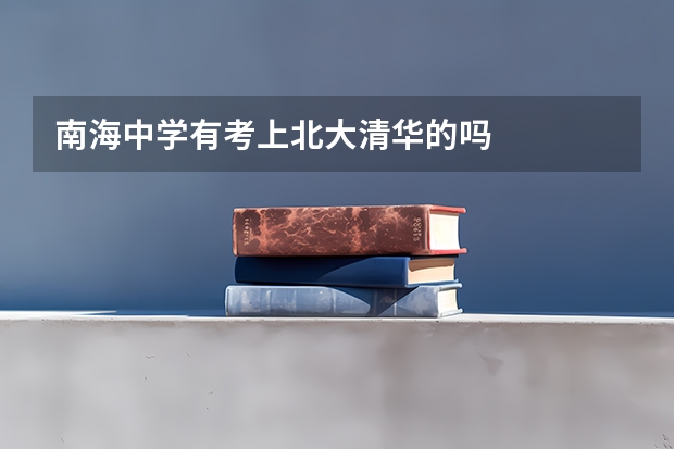 南海中学有考上北大清华的吗