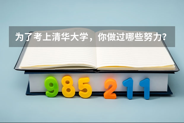 为了考上清华大学，你做过哪些努力？