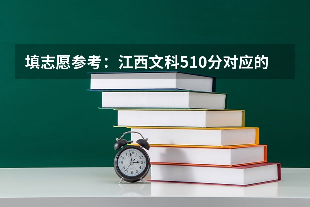 填志愿参考：江西文科510分对应的大学 填志愿参考：江西理科576分对应的大学