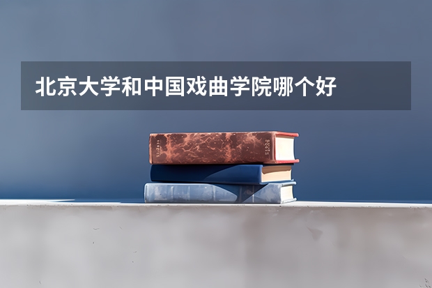 北京大学和中国戏曲学院哪个好