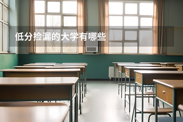 低分捡漏的大学有哪些
