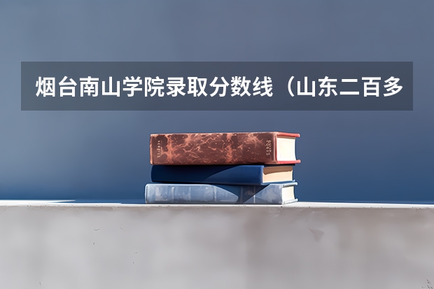 烟台南山学院录取分数线（山东二百多分专科志愿填报）