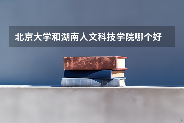 北京大学和湖南人文科技学院哪个好