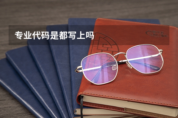 专业代码是都写上吗