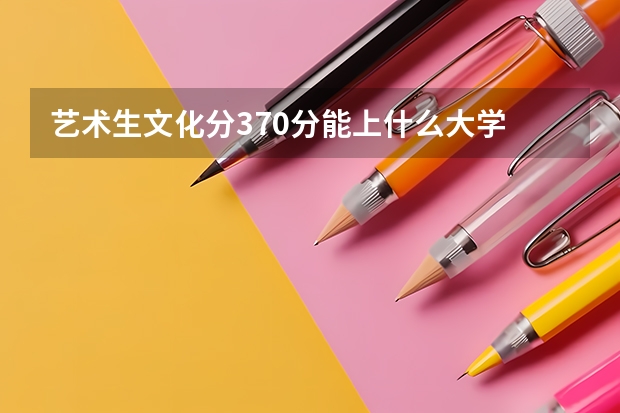 艺术生文化分370分能上什么大学