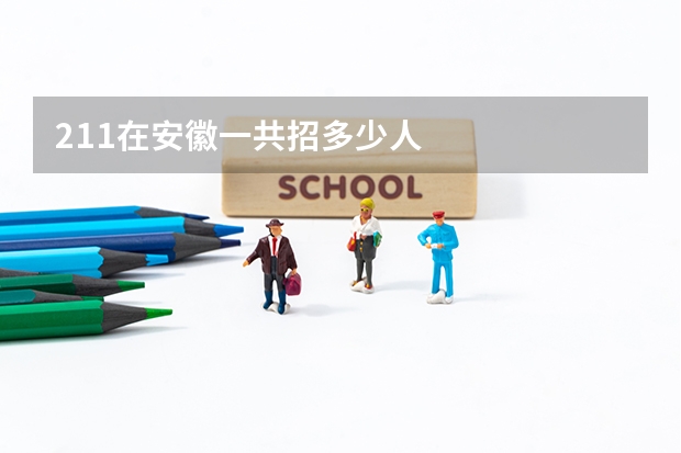 211在安徽一共招多少人