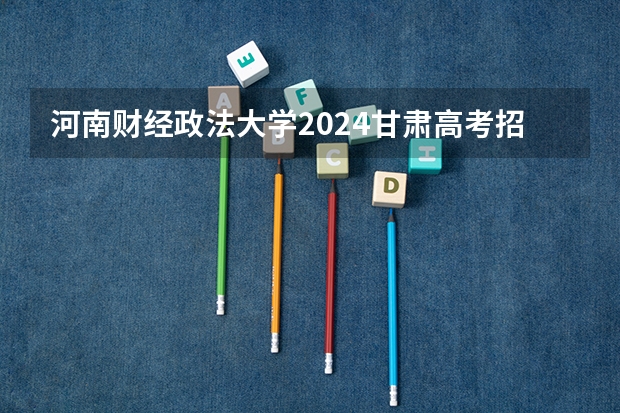 河南财经政法大学2024甘肃高考招生计划详解