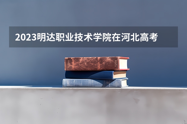2023明达职业技术学院在河北高考专业招生计划人数