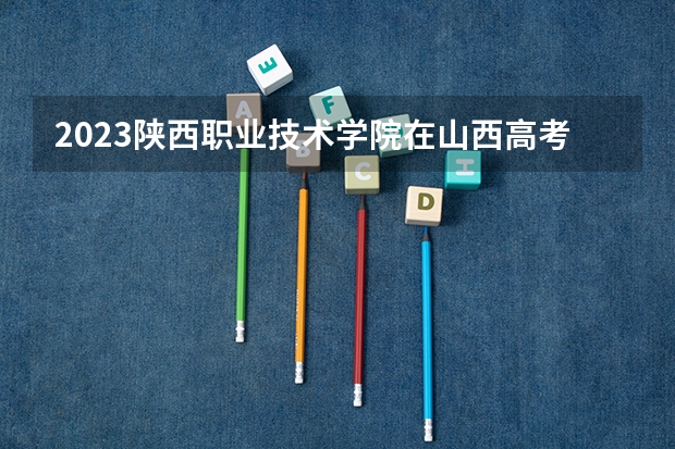 2023陕西职业技术学院在山西高考专业招生计划人数