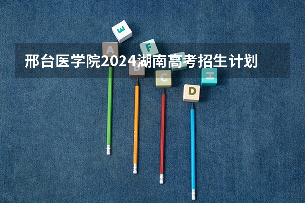 邢台医学院2024湖南高考招生计划详解