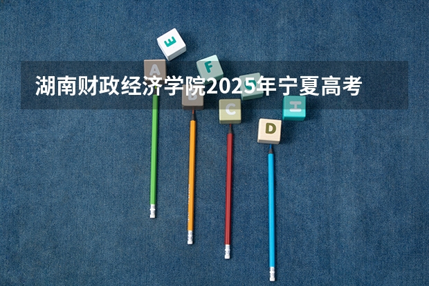 湖南财政经济学院2025年宁夏高考招生计划预测