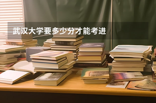 武汉大学要多少分才能考进