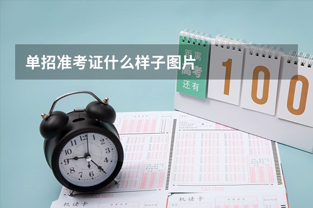 单招准考证什么样子图片
