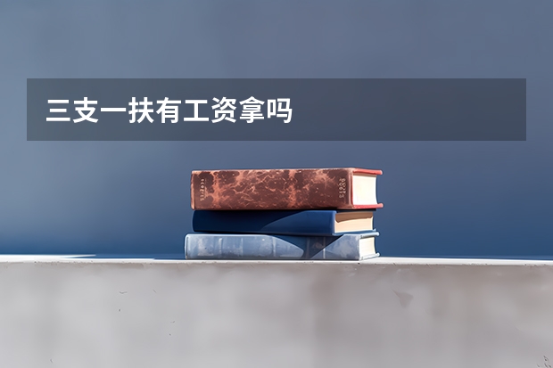 三支一扶有工资拿吗