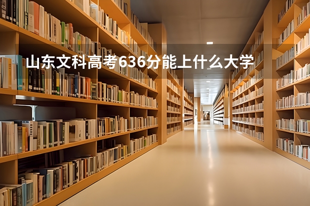 山东文科高考636分能上什么大学