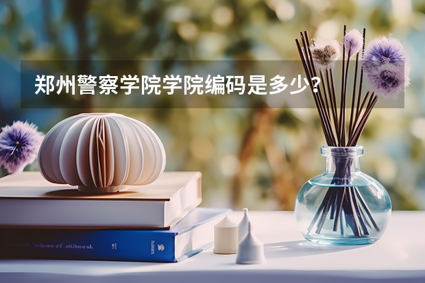 郑州警察学院学院编码是多少？