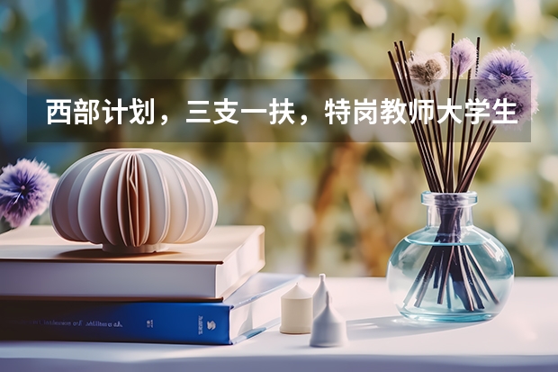 西部计划，三支一扶，特岗教师大学生村官的选拔对象有什么区别
