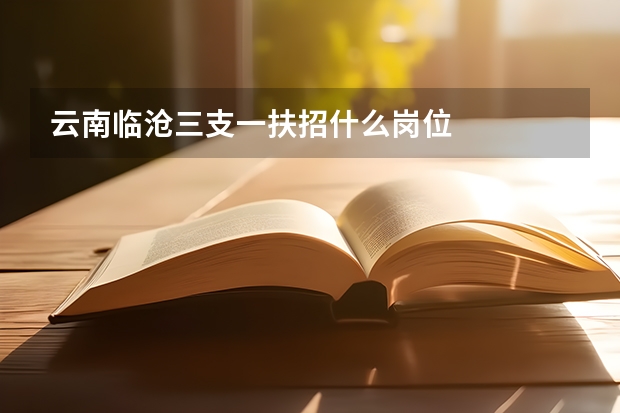 云南临沧三支一扶招什么岗位