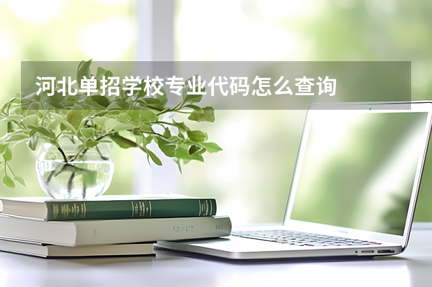 河北单招学校专业代码怎么查询