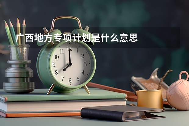 广西地方专项计划是什么意思