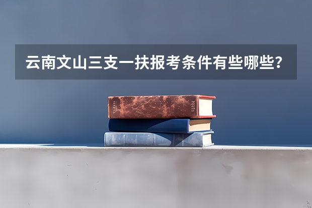 云南文山三支一扶报考条件有些哪些？
