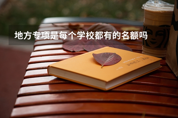 地方专项是每个学校都有的名额吗
