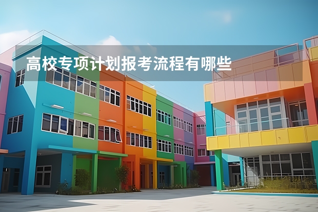 高校专项计划报考流程有哪些