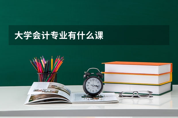 大学会计专业有什么课