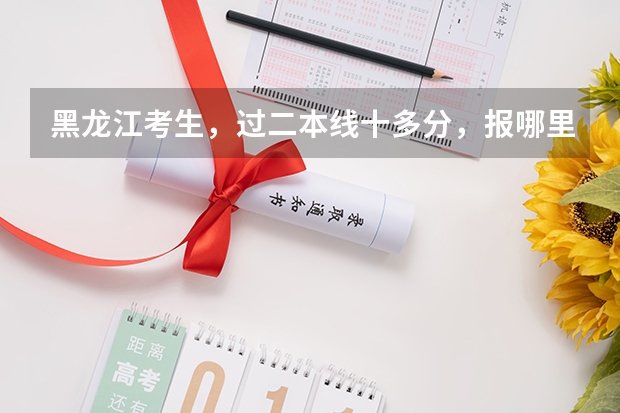 黑龙江考生，过二本线十多分，报哪里好