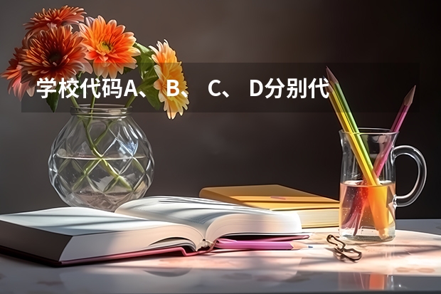学校代码A、 B、 C、 D分别代表什么意思？