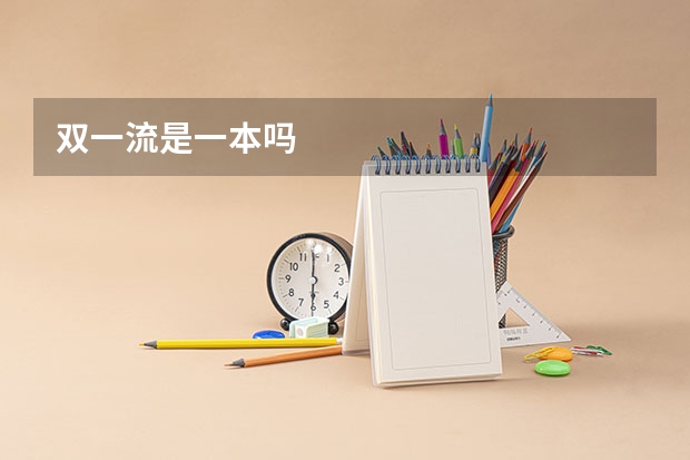双一流是一本吗