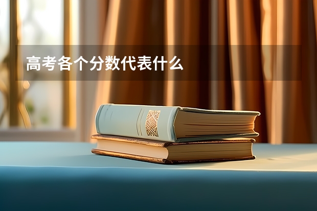 高考各个分数代表什么