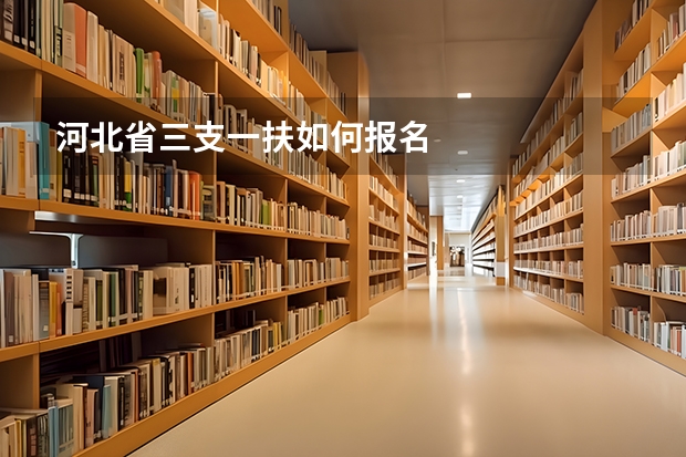 河北省三支一扶如何报名