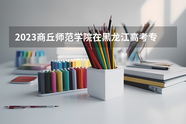2023商丘师范学院在黑龙江高考专业招生计划人数