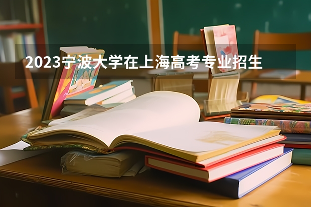 2023宁波大学在上海高考专业招生计划人数