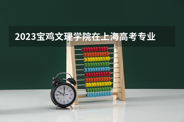 2023宝鸡文理学院在上海高考专业招生计划人数